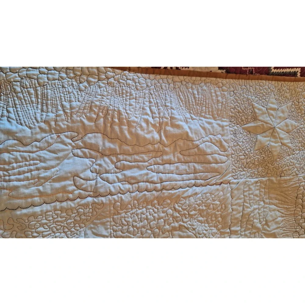 Native American Star Quilt 58x58 ‎ Vintage